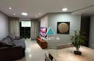 Apartamento com 3 dormitórios à venda, 98 m²- jardim - santo andré/sp