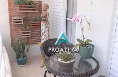 Apartamento com 3 dormitórios à venda, 80 m²  - vila valparaíso - santo andré/sp