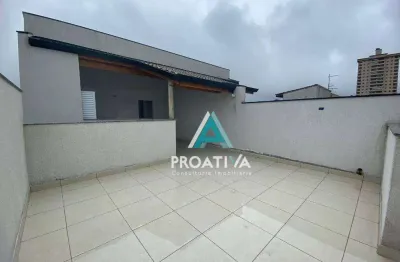 Cobertura com 2 dormitórios à venda, 104 m²  - vila pires - santo andré/sp