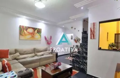Sobrado com 4 dormitórios à venda, 201 m²- vila humaitá - santo andré/sp