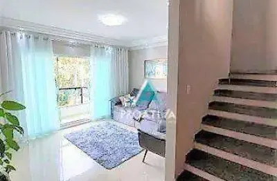Cobertura com 3 dormitórios à venda, 168 m² por r$ 749.000,09 - parque das nações - santo andré/sp