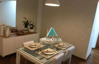 Apartamento com 3 dormitórios à venda, 86 m² - vila alzira - santo andré/sp