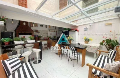 Sobrado com 3 dormitórios à venda, 175 m² - vila pires - santo andré/sp