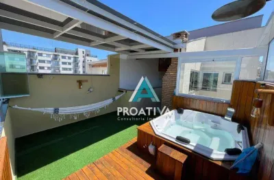 Cobertura com 2 dormitórios à venda, 86 m²  - santa maria - santo andré/sp