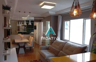 Cobertura com 2 dormitórios à venda, 100 m² - jardim santo antônio - santo andré/sp