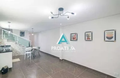 Sobrado com 4 dormitórios à venda, 208 m²  - vila scarpelli - santo andré/sp