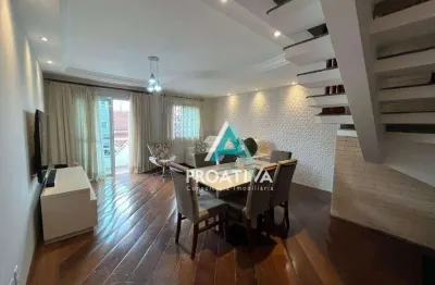 Cobertura com 3 dormitórios à venda, 112 m²  - santa maria - santo andré/sp