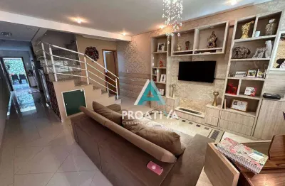 Sobrado com 3 dormitórios à venda, 160 m² - vila camilópolis - santo andré/sp