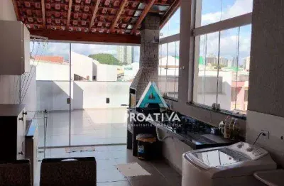 Cobertura com 2 dormitórios à venda, 125 m² por r$ 565.000,08 - vila homero thon - santo andré/sp