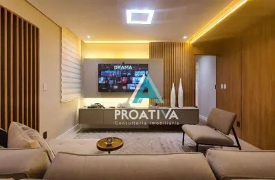 Apartamento com 3 dormitórios à venda, 177 m² - jardim - santo andré/sp