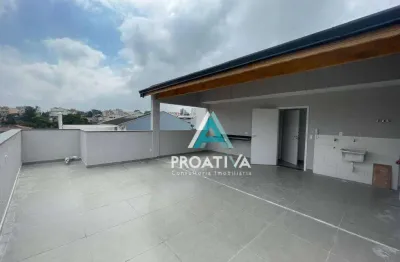 Cobertura com 2 dormitórios à venda, 86 m² - jardim pilar - santo andré/sp