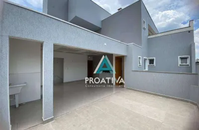 Cobertura com 2 dormitórios à venda, 108 m²  - casa branca - santo andré/sp