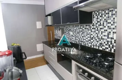Apartamento com 2 dormitórios à venda, 56 m² - vila scarpelli - santo andré/sp