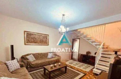 Sobrado com 3 dormitórios à venda, 192 m²- vila homero thon - santo andré/sp