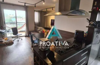 Apartamento com 2 dormitórios à venda, 64 m² - utinga - santo andré/sp