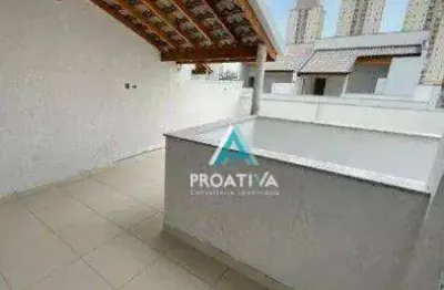 Cobertura com 2 dormitórios à venda, 92 m² - vila humaitá - santo andré/sp