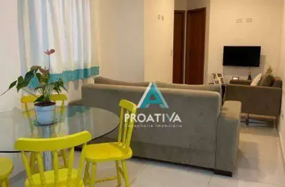 Cobertura com 2 dormitórios à venda, 110 m² por  - campestre - santo andré/sp