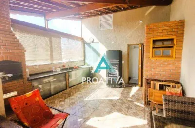 Cobertura com 3 dormitórios à venda, 140 m² - utinga - santo andré/sp