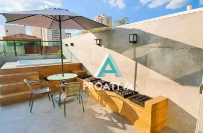 Cobertura com 3 dormitórios à venda, 150 m²  - vila valparaíso - santo andré/sp