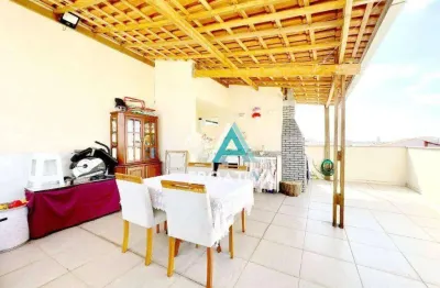 Cobertura com 2 dormitórios à venda, 98 m² - vila camilópolis - santo andré/sp