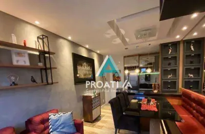 Apartamento garden com 2 dormitórios à venda, 64 m² - utinga - santo andré/sp