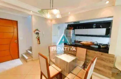 Cobertura à venda, 168 m² por r$ 745.000,05 - parque das nações - santo andré/sp