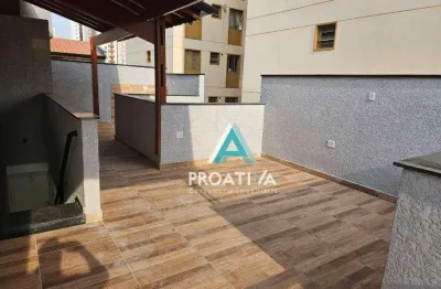 Cobertura com 2 dormitórios à venda, 90 m² - vila bastos - santo andré/sp