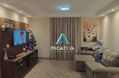 Apartamento com 3 dormitórios à venda, 89 m²  - jardim - santo andré/sp