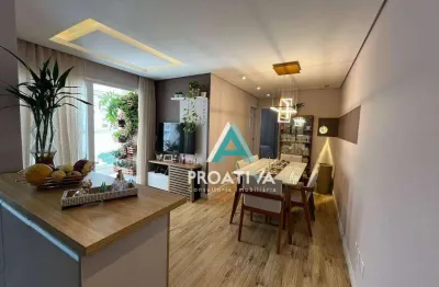 Apartamento com 2 dormitórios à venda, 57 m² - jardim - santo andré/sp