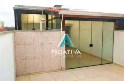 Cobertura com 2 dormitórios à venda, 100 m² - campestre - santo andré/sp