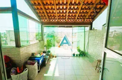 Cobertura com 2 dormitórios à venda, 96 m² - jardim milena - santo andré/sp