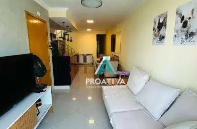 Cobertura com 3 dormitórios à venda, 154 m² - parque das nações - santo andré/sp