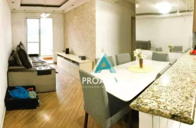 Apartamento com 3 dormitórios à venda, 65 m² - jardim santo andré - santo andré/sp