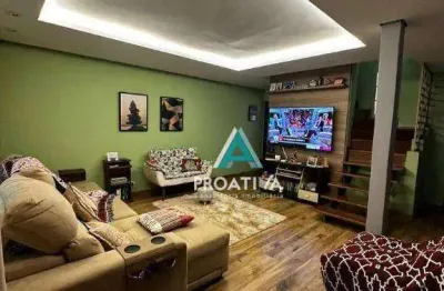 Sobrado com 3 dormitórios à venda, 191 m² - paraíso - santo andré/sp