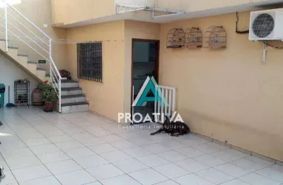 Casa com 3 dormitórios à venda, 198 m² - vila palmares - santo andré/sp