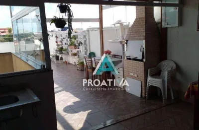 Cobertura com 3 dormitórios à venda, 148 m² - vila humaitá - santo andré/sp