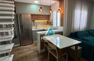 Cobertura com 2 dormitórios à venda, 108 m² por r$ 540.000,00 - parque novo oratório - santo andré/sp