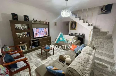 Sobrado com 2 dormitórios à venda, 137 m² - santa maria - santo andré/sp