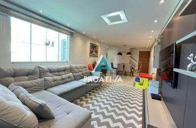 Cobertura com 3 dormitórios à venda, 240 m²  - campestre - santo andré/sp