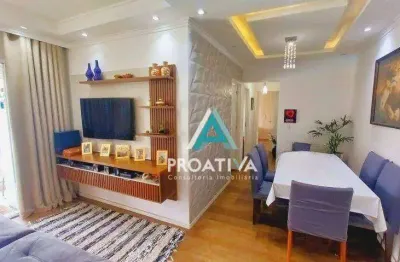 Apartamento com 3 dormitórios à venda, 84 m² - vila américa - santo andré/sp