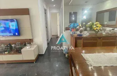 Apartamento com 3 dormitórios à venda, 88 m²  - jardim - santo andré/sp