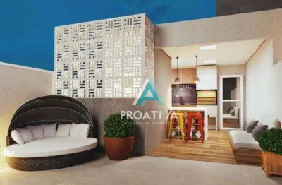 Cobertura com 2 dormitórios à venda, 95 m² por r$ 499.000,09 - vila eldízia - santo andré/sp