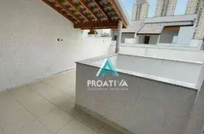 Cobertura com 2 dormitórios à venda, 96 m² - vila humaitá - santo andré/sp
