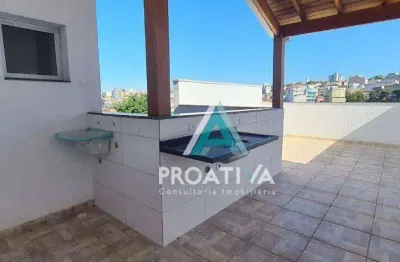 Cobertura com 2 dormitórios à venda, 80 m² por r$ 426.000,00 - vila linda - santo andré/sp