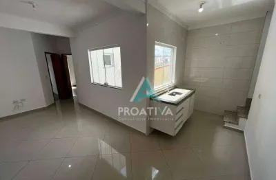 Cobertura com 2 dormitórios para alugar, 50 m² por r$ 2.669,01/mês - vila junqueira - santo andré/sp