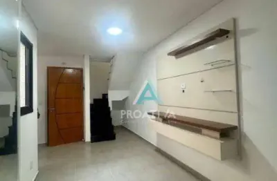 Cobertura com 2 dormitórios para alugar, 88 m² por r$ 2.955,01/mês - vila pires - santo andré/sp