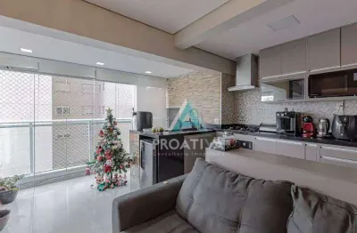 Apartamento com 3 dormitórios à venda, 91 m² - jardim - santo andré/sp