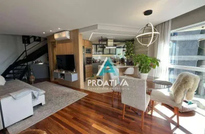Cobertura à venda, 148 m² por r$ 1.500.000,09 - jardim - santo andré/sp