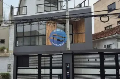 Casa duplex a venda em santos no embaré, nova, fino acabamento.