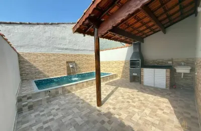 Casa com 2 dormitórios, sendo 1 suíte no jardim praia grande em mongaguá / sp
